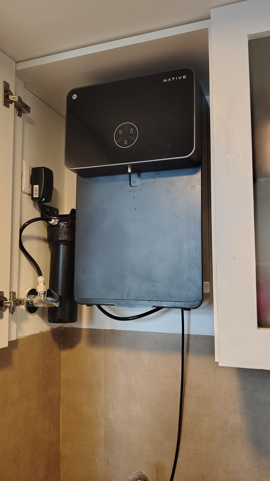 Under-cabinet purifier install